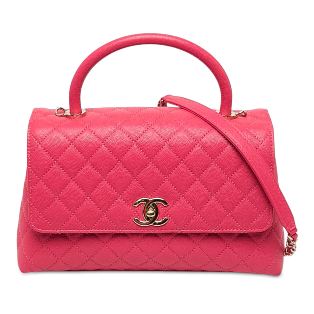 Pre-Loved Chanel Small Quilted Caviar Coco Top Handle Bag